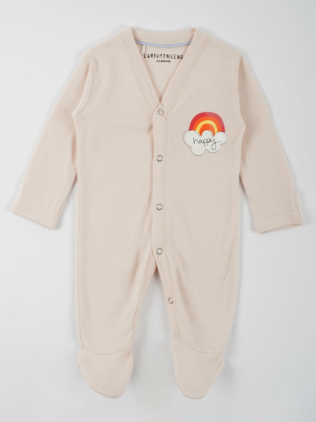 Peach Parchment Cotton Jersey Jumspuit With Boots