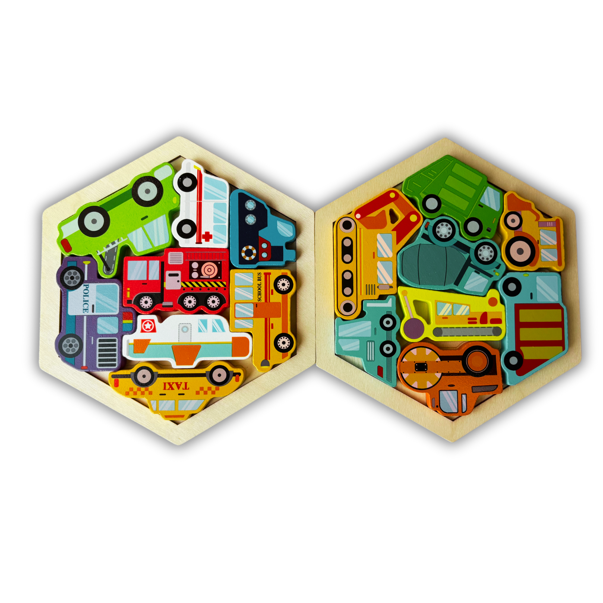 Hexagon Wooden Puzzle|Pack of 2|