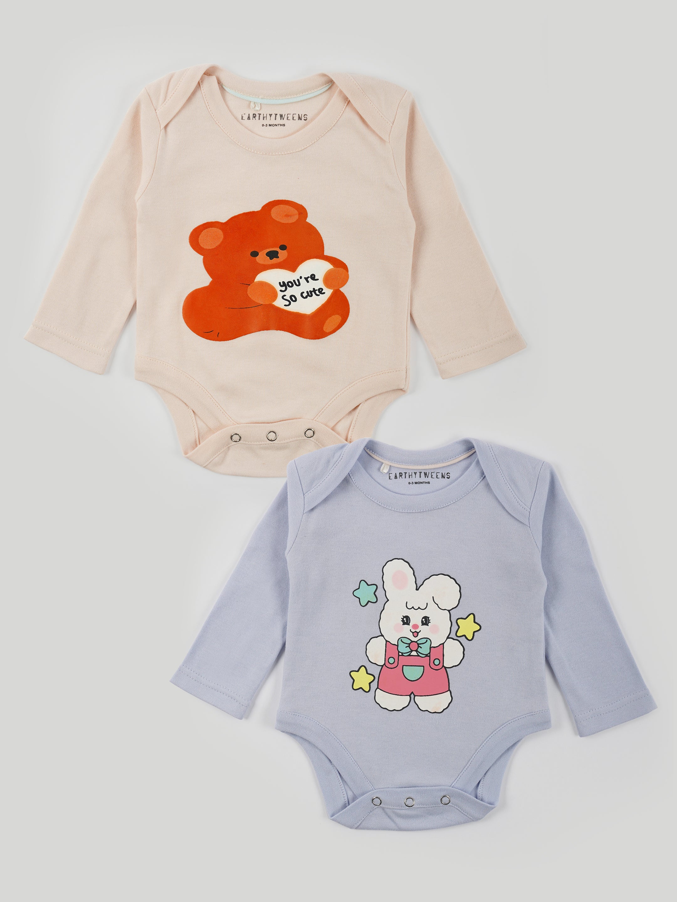 Bunny And Teddy Soft Toned Combo Set