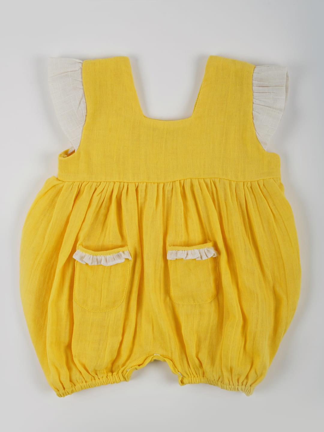 Double Cotton Green Frill Onesie