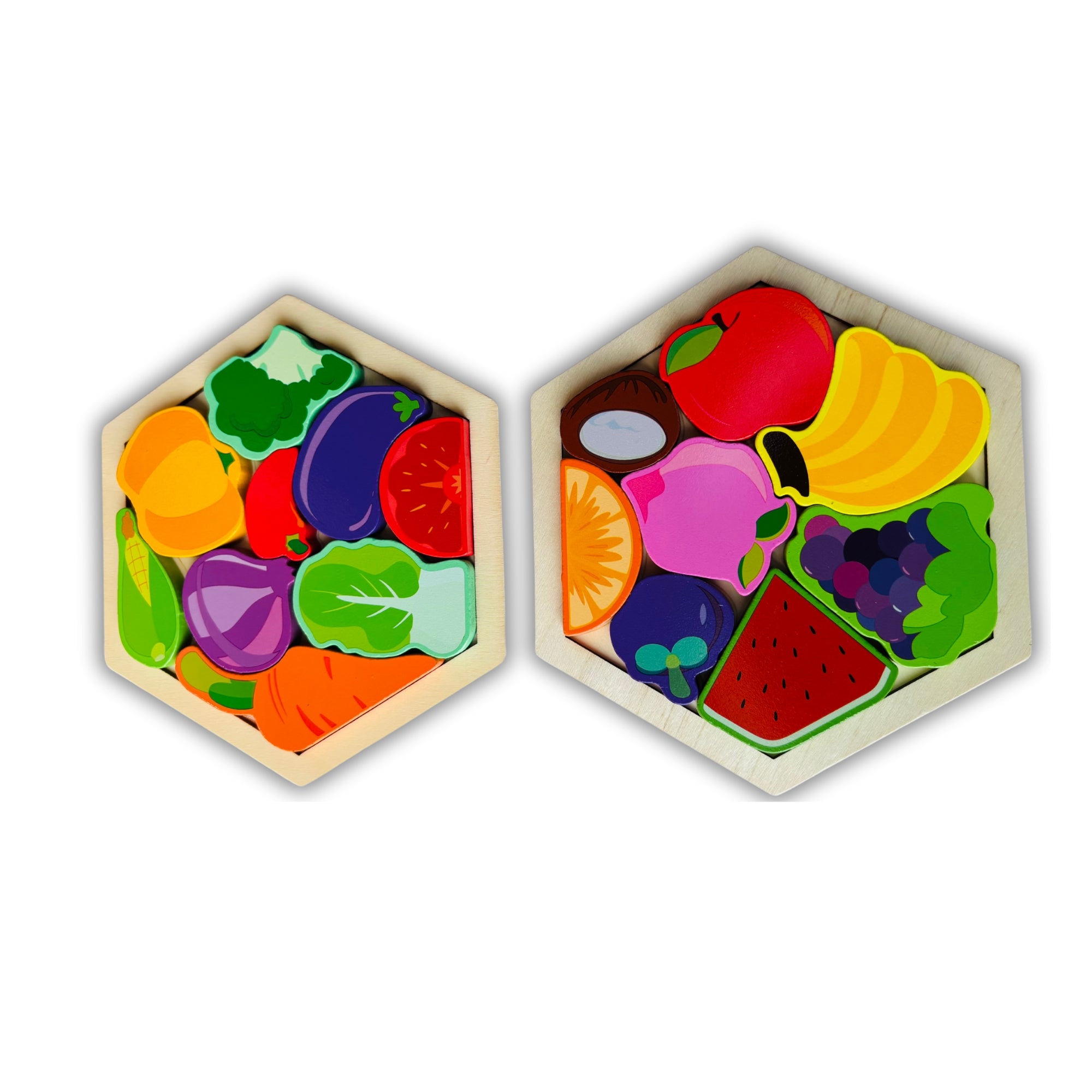 Hexagon Wooden Puzzle|Pack of 2|