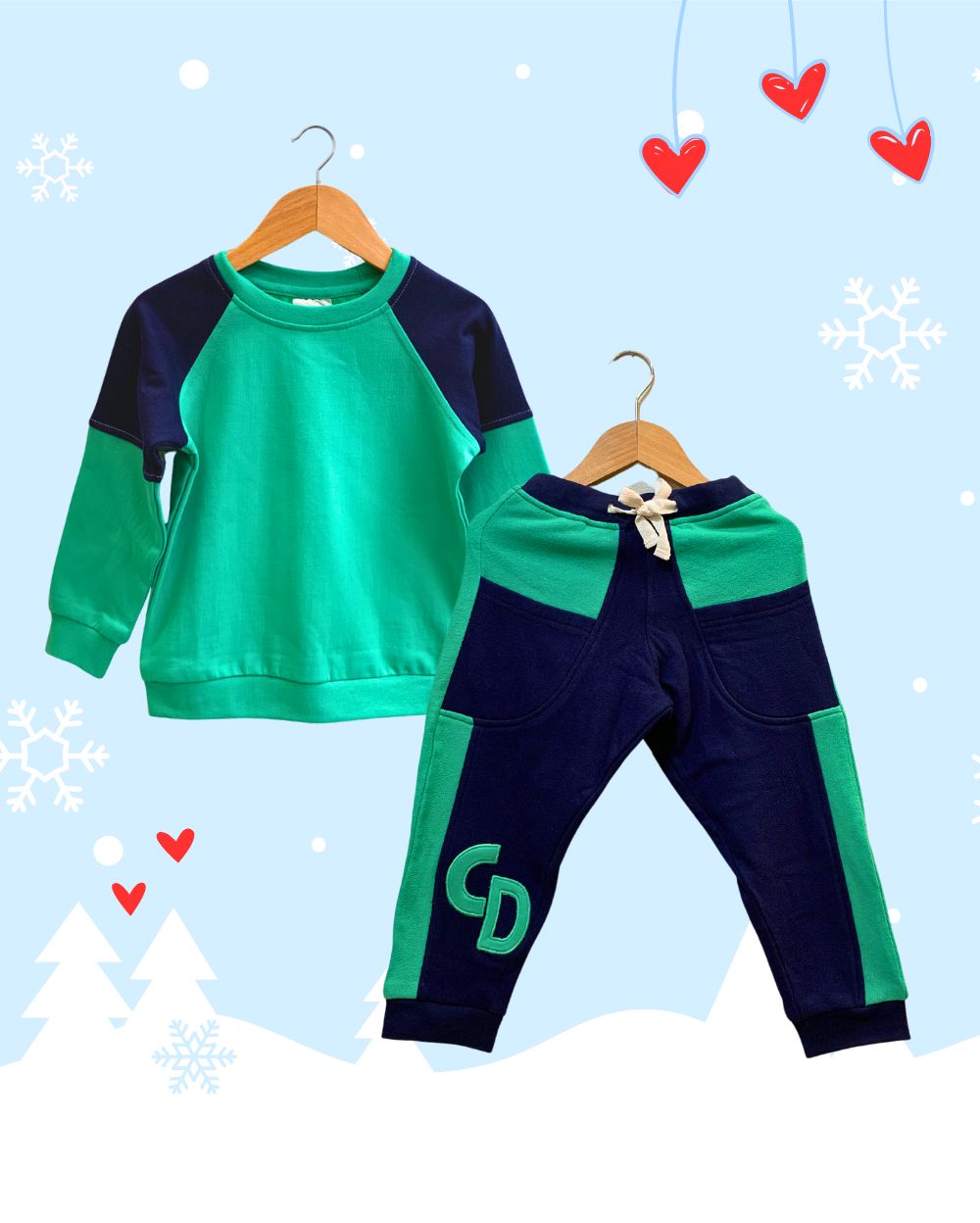 Baby-Kids 100% Cotton – 2 Piece Sweatshirt and Joggers Set