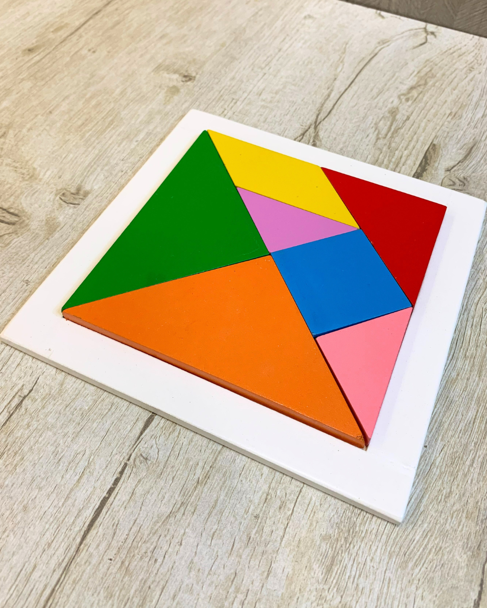 Wooden Tangram Puzzle - 7 Pieces