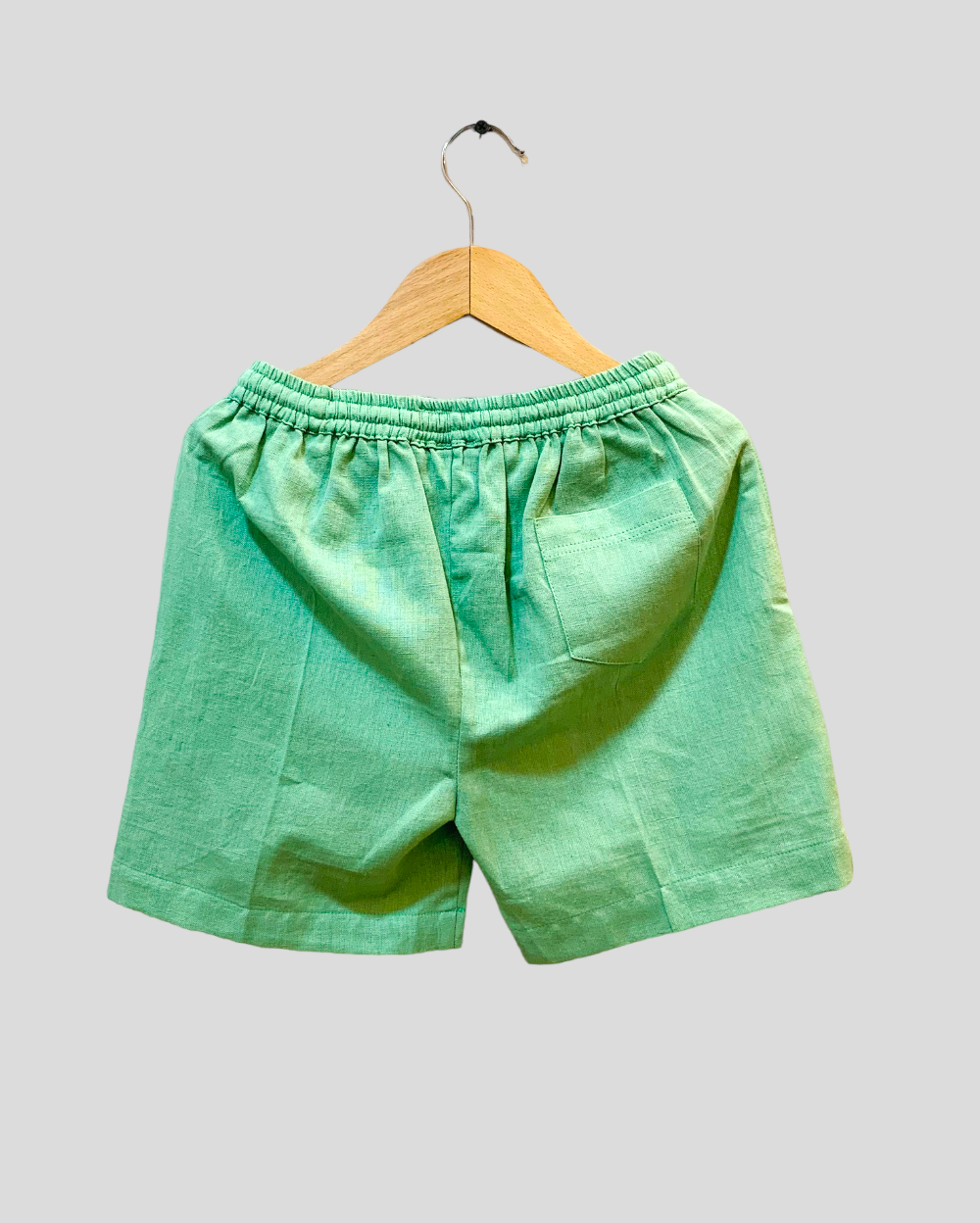 Green Shorts with Drawstrings