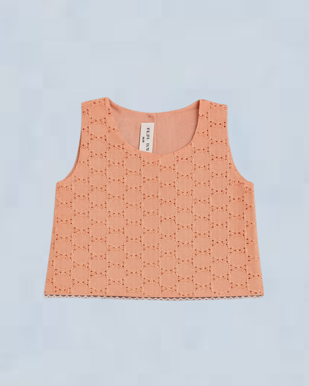 Peachy Charm – Embroidered Cotton Summer Set
