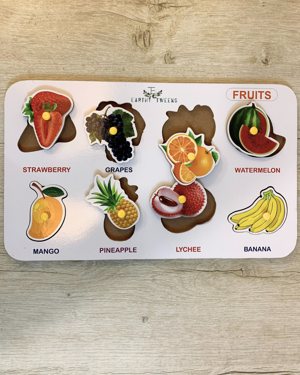 Fruits Wooden Peg Puzzle