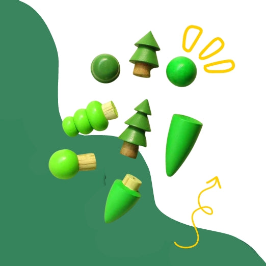Wooden Tree (Set Of 8)