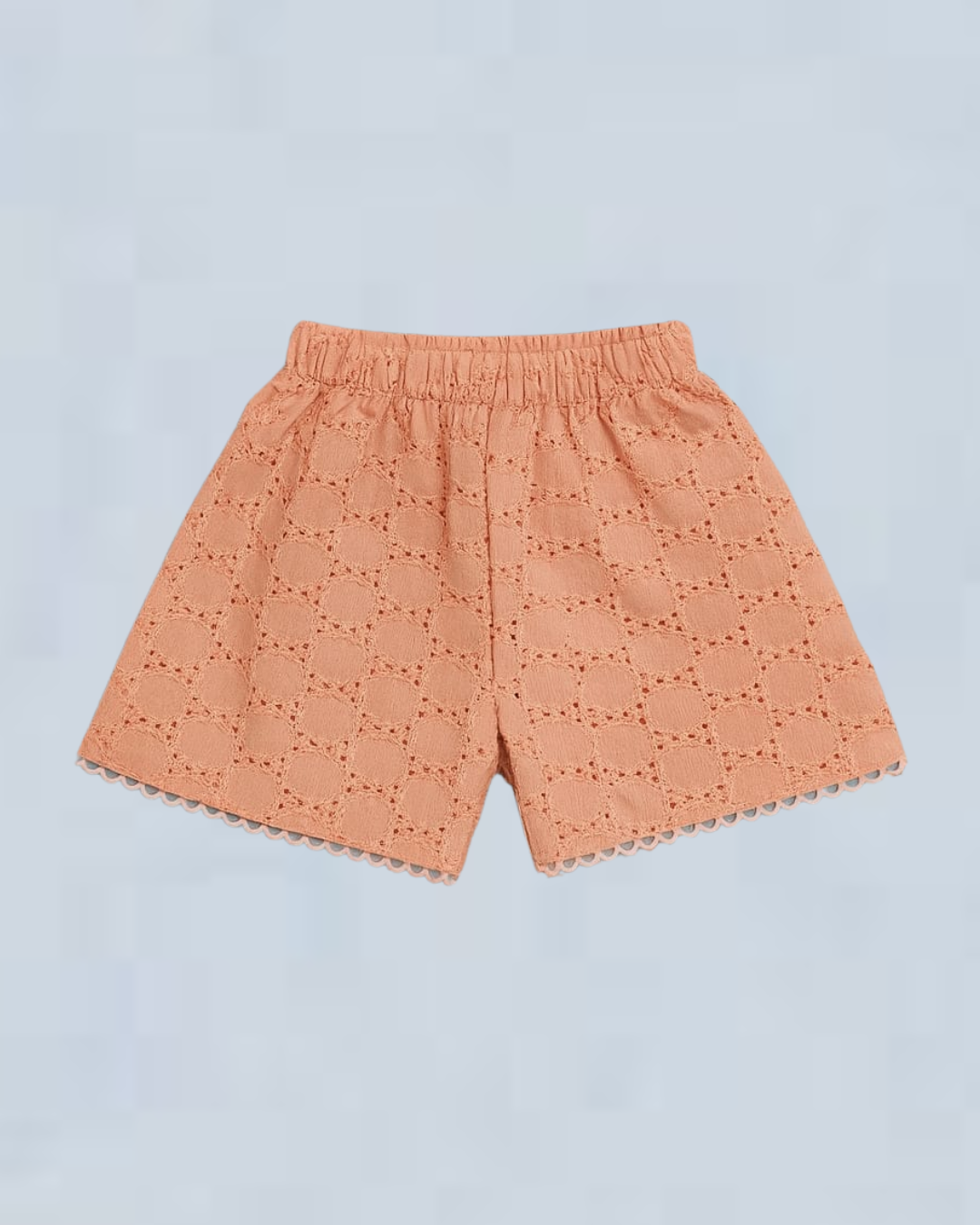 Peachy Charm – Embroidered Cotton Summer Set