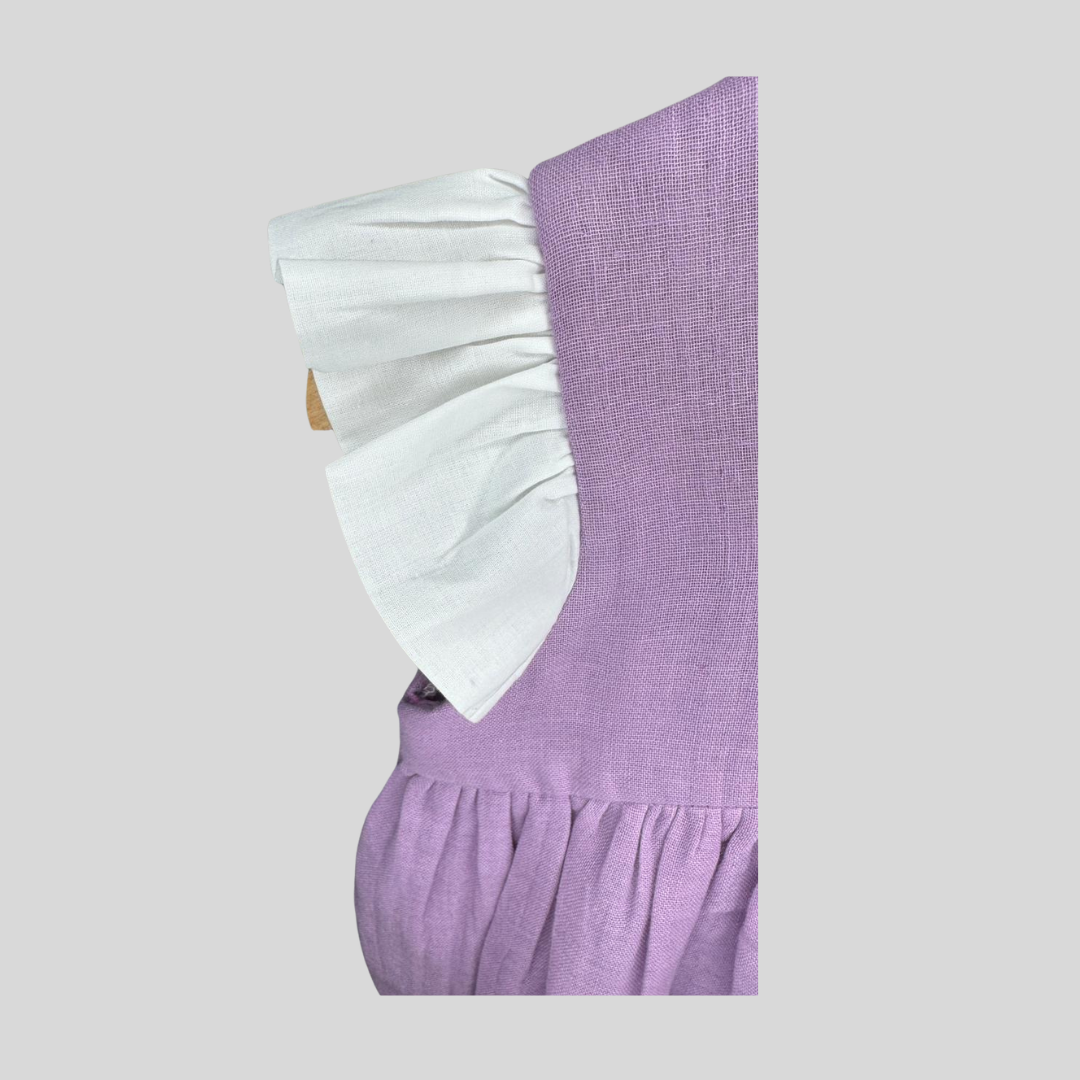 Double Cotton Purple Frill Onesie