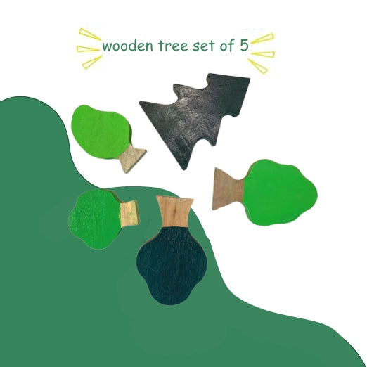 Wooden Tree (Set Of 5)