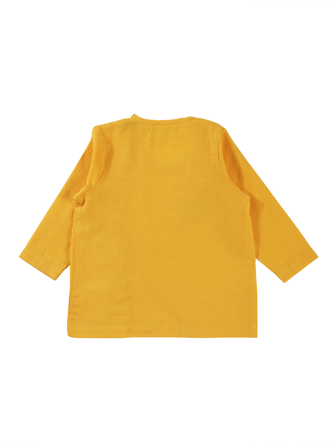 Peacock Bliss Ochre Baby Dhoti Kurta Set