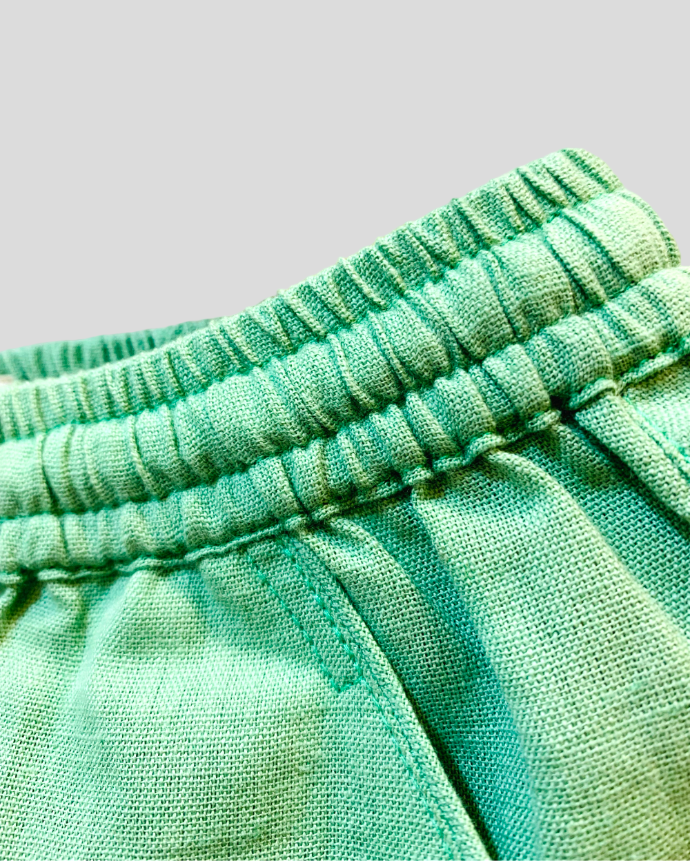 Green Shorts with Drawstrings