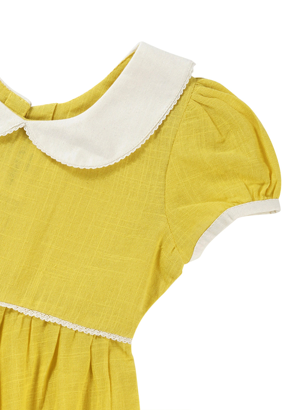 Pure Cotton Slub Yellow Dress