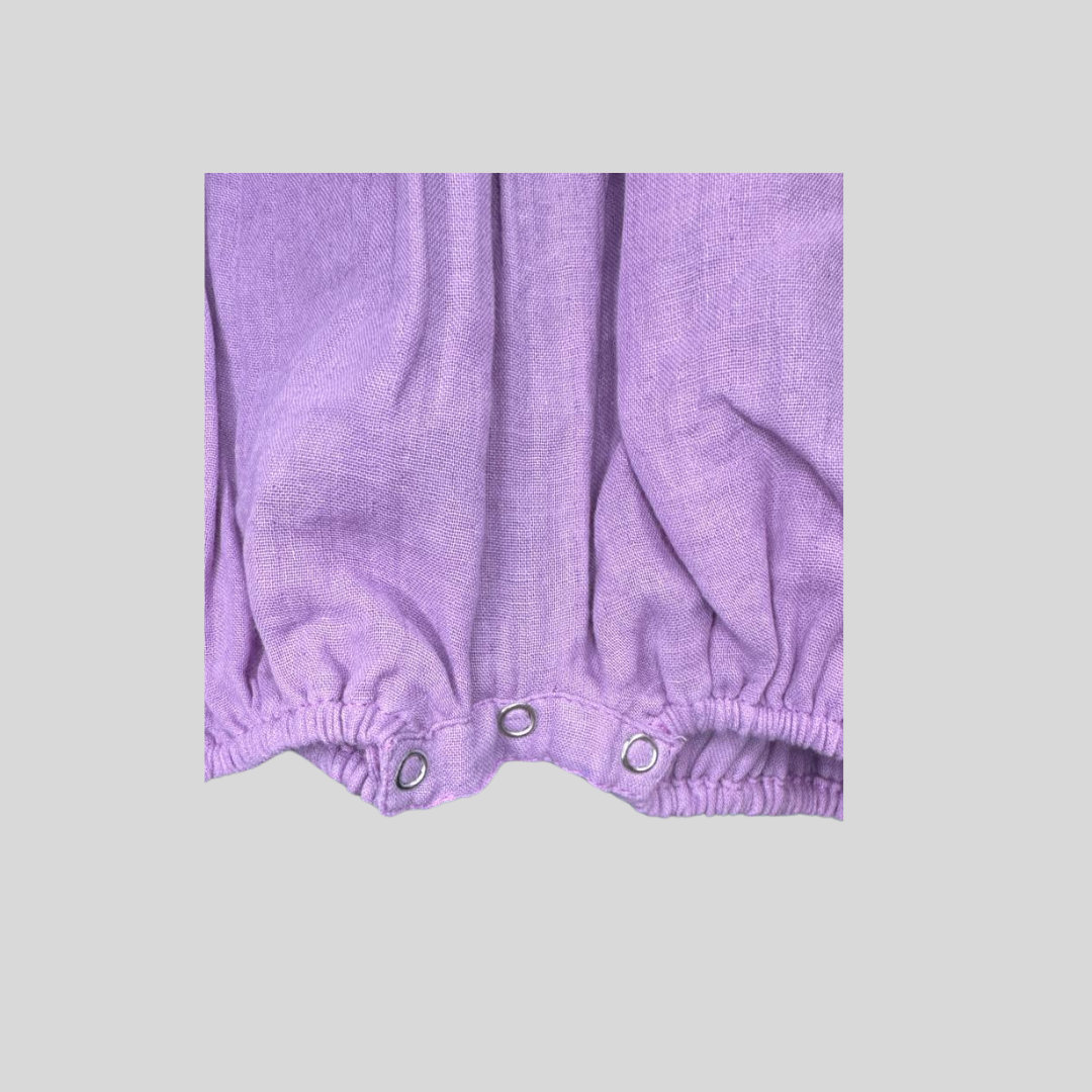 Double Cotton Purple Frill Onesie