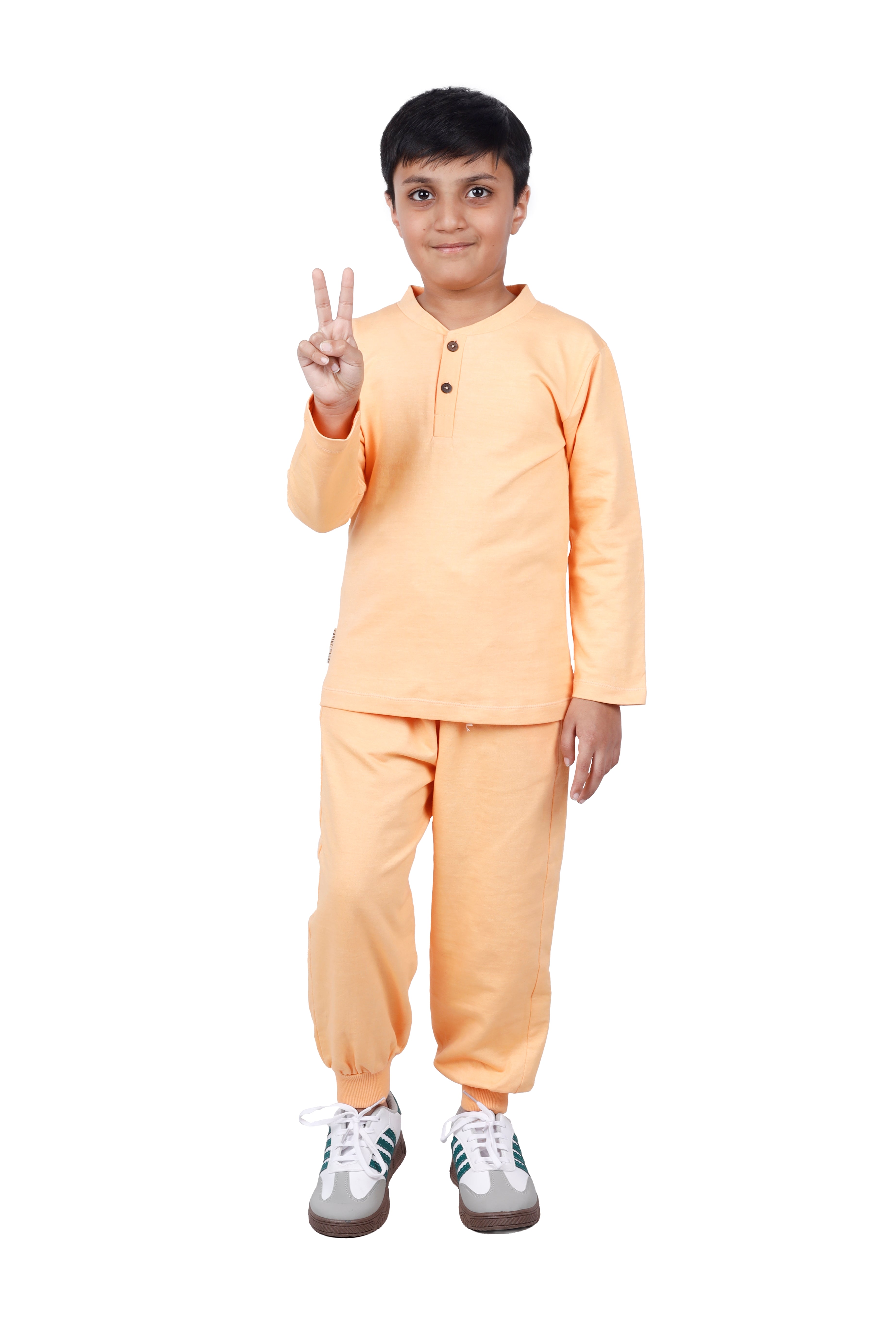 Unisex Terry Jogger & Sweatshirt Set - Pumpkin