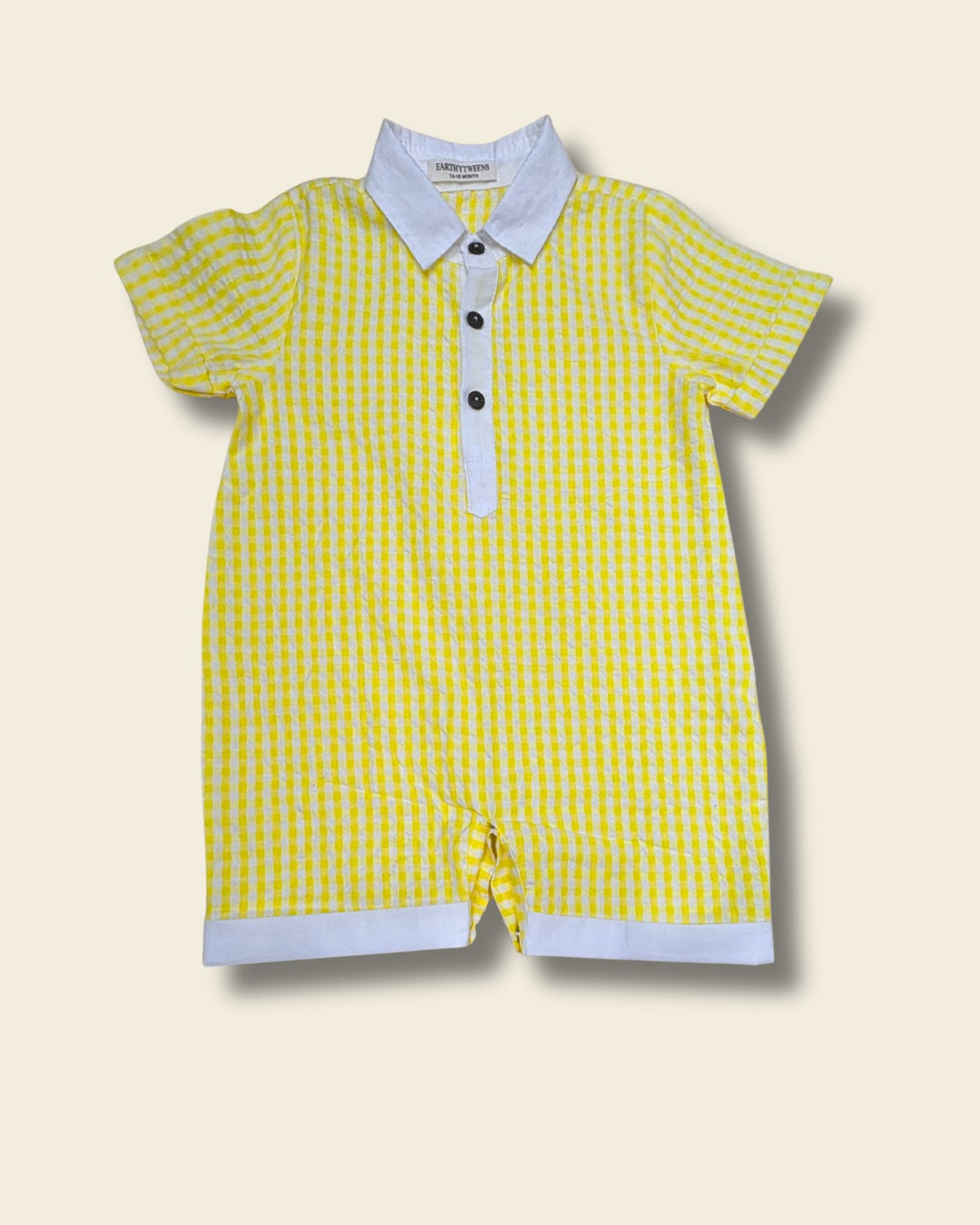Sunny Check Polo Romper