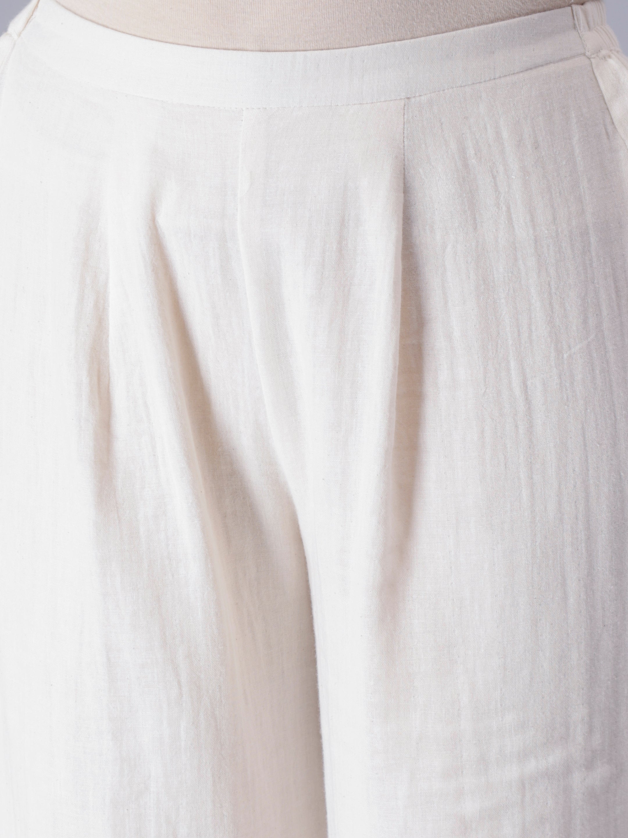Printed Top & White Pants Co-ord set
