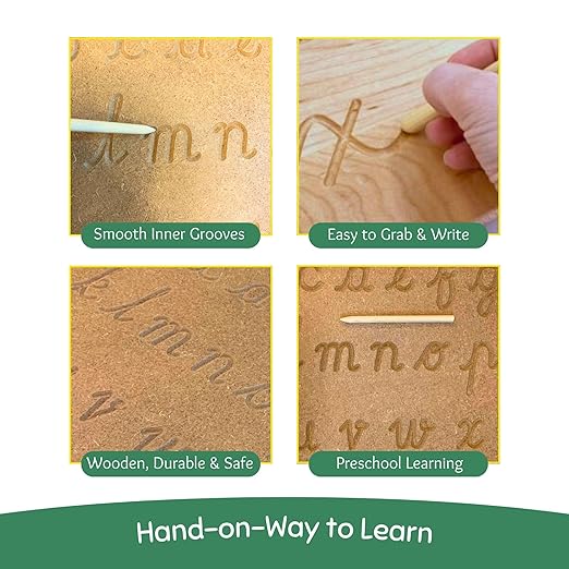 English Cursive Alphabets Tracing Board