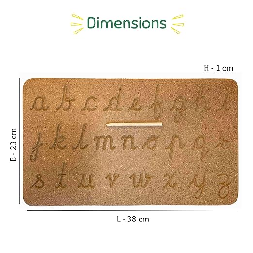 English Cursive Alphabets Tracing Board