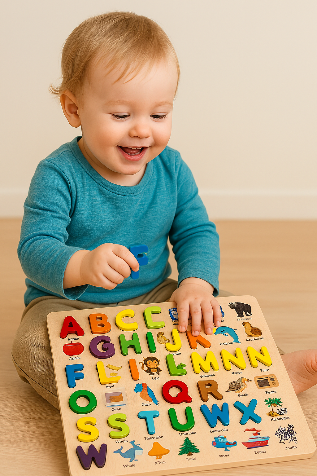Capital Alphabets Fun Learning Wooden Board