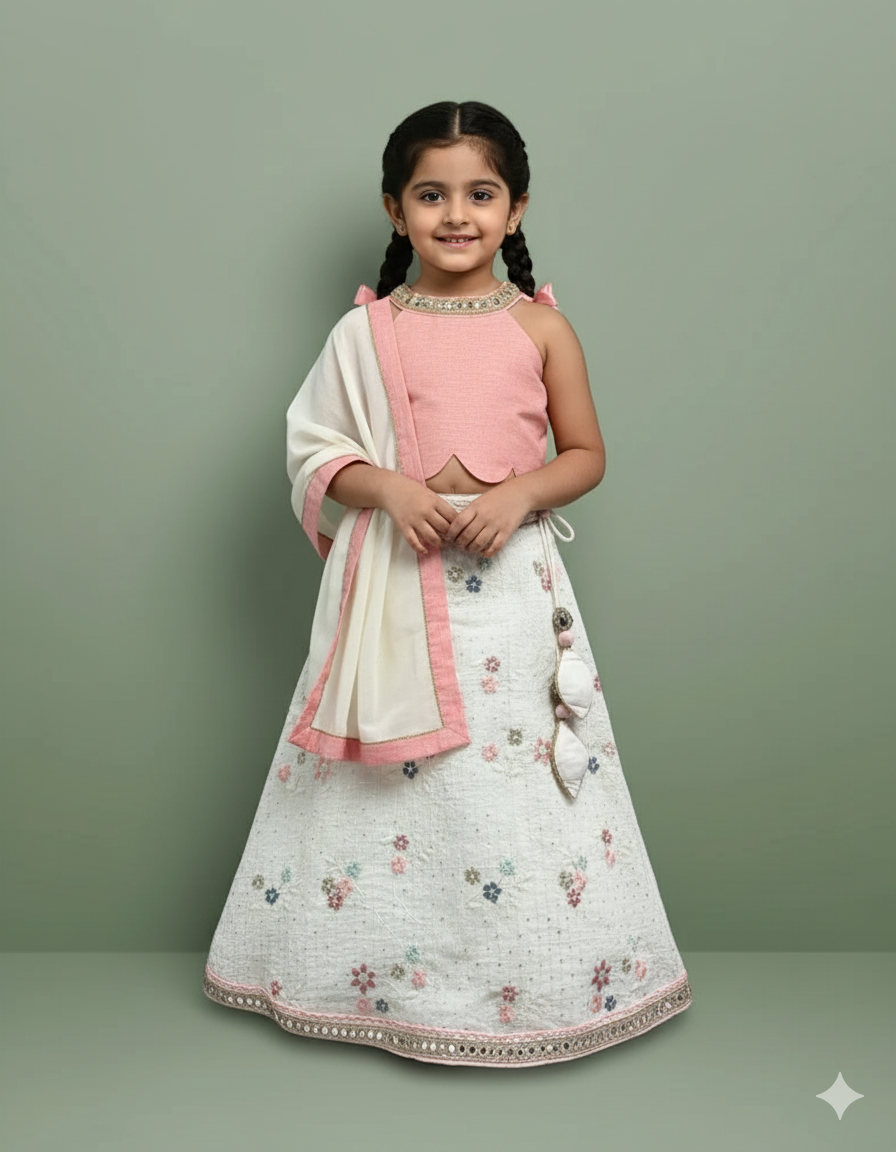 Blush Blossom Lehenga Set