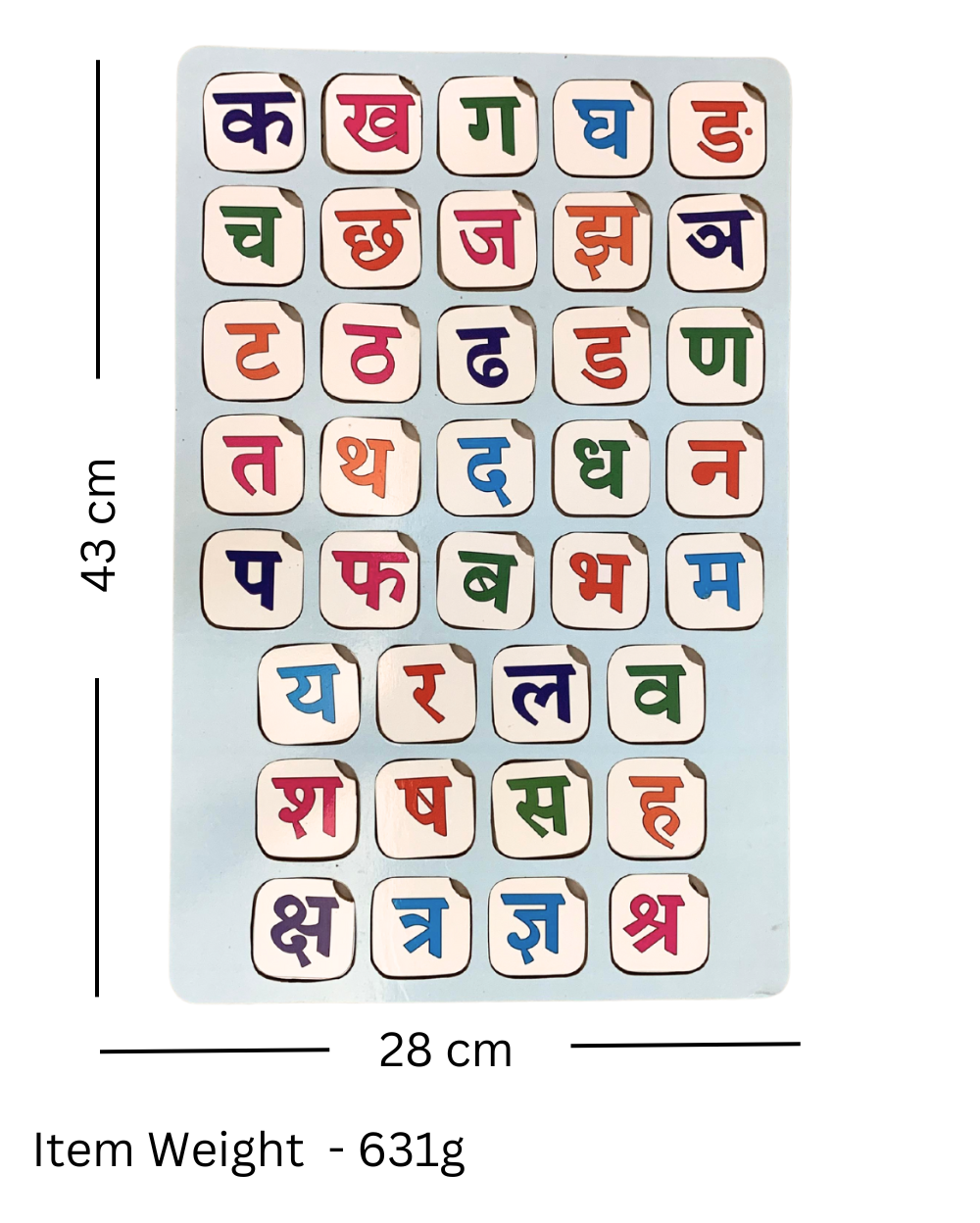 Hindi Alphabets Learning Board