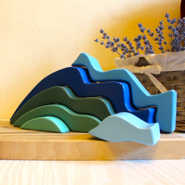 Rainbow Stacker Large - 12 Pcs + Nature Based 4 Elements stacker