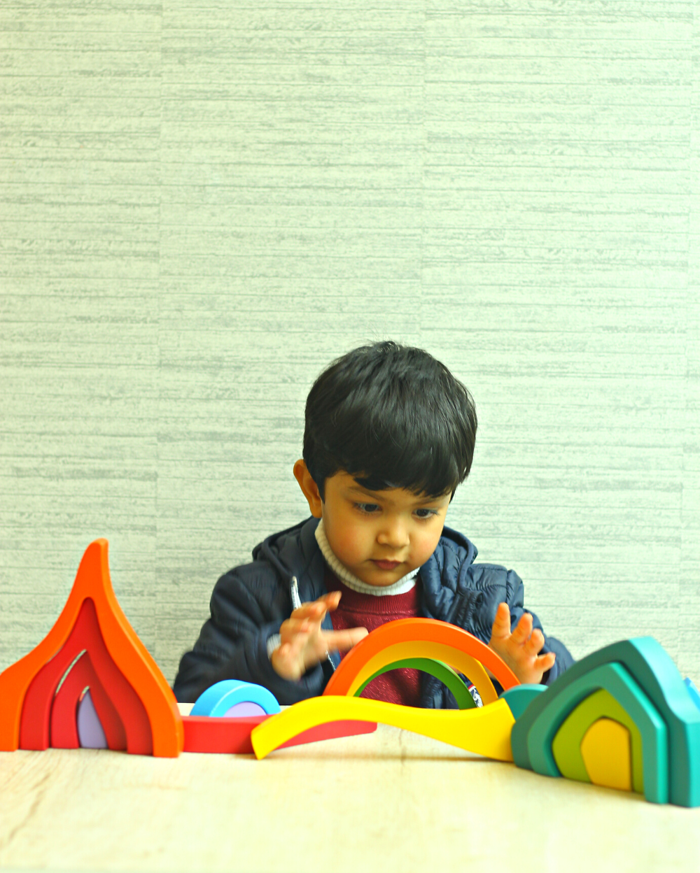 Rainbow Stacker Large - 12 Pcs + Nature Based 4 Elements stacker