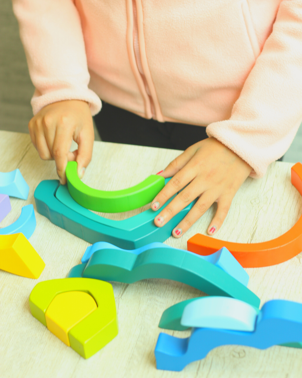 Rainbow Stacker Large - 12 Pcs + Nature Based 4 Elements stacker