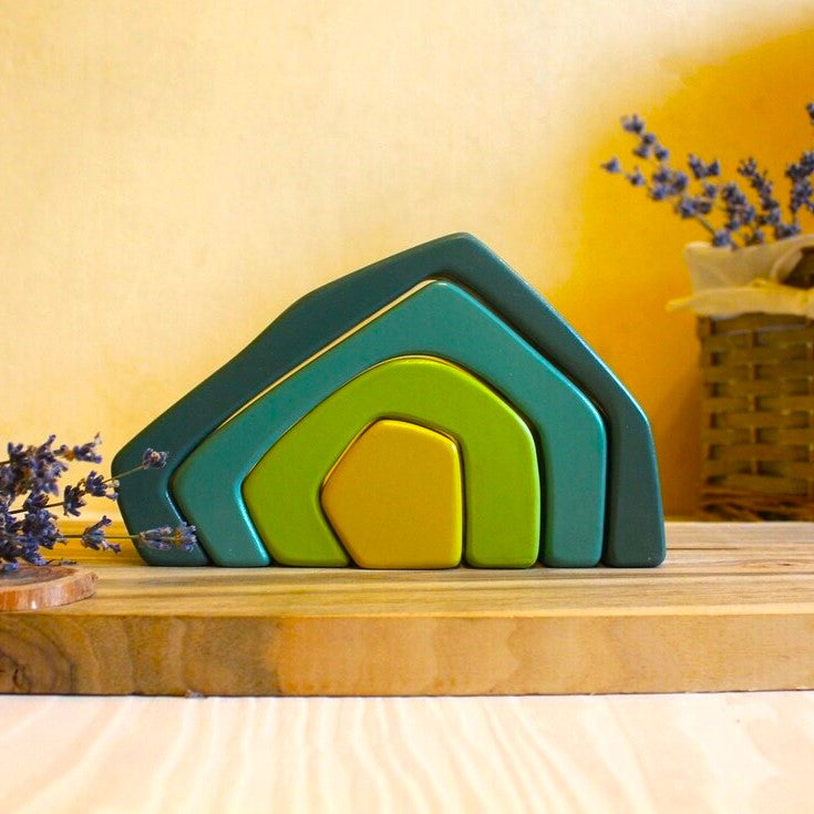 Rainbow Stacker Large - 12 Pcs + Nature Based 4 Elements stacker