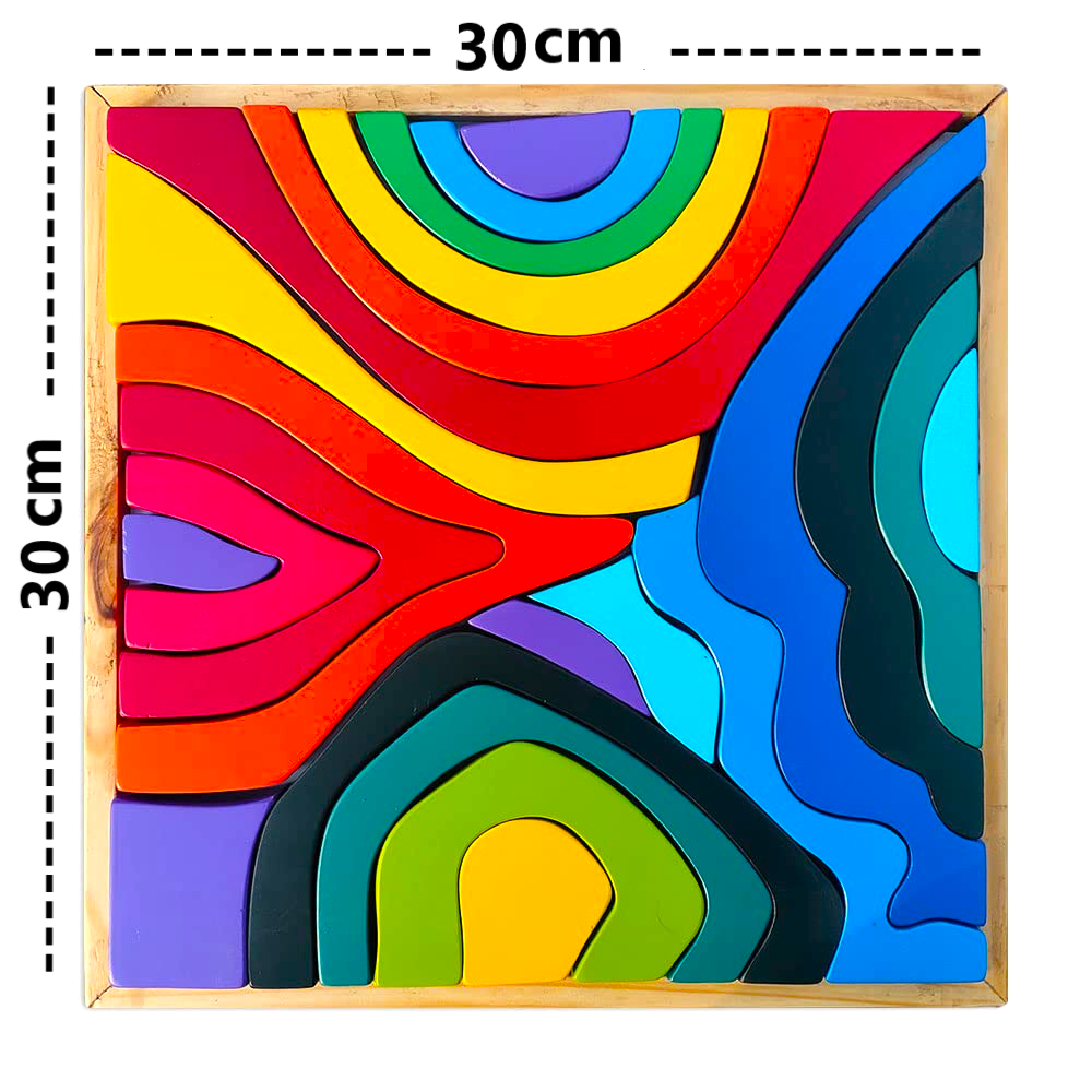 Rainbow Stacker Large - 12 Pcs + Nature Based 4 Elements stacker