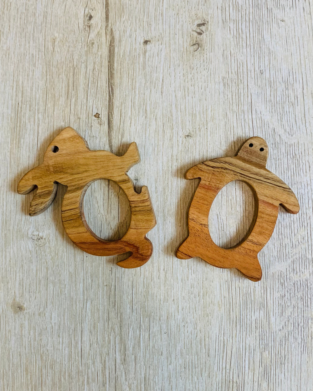 Neem Wood Bunny & Turtle Teethers (Set Of 2) Earthytweens 