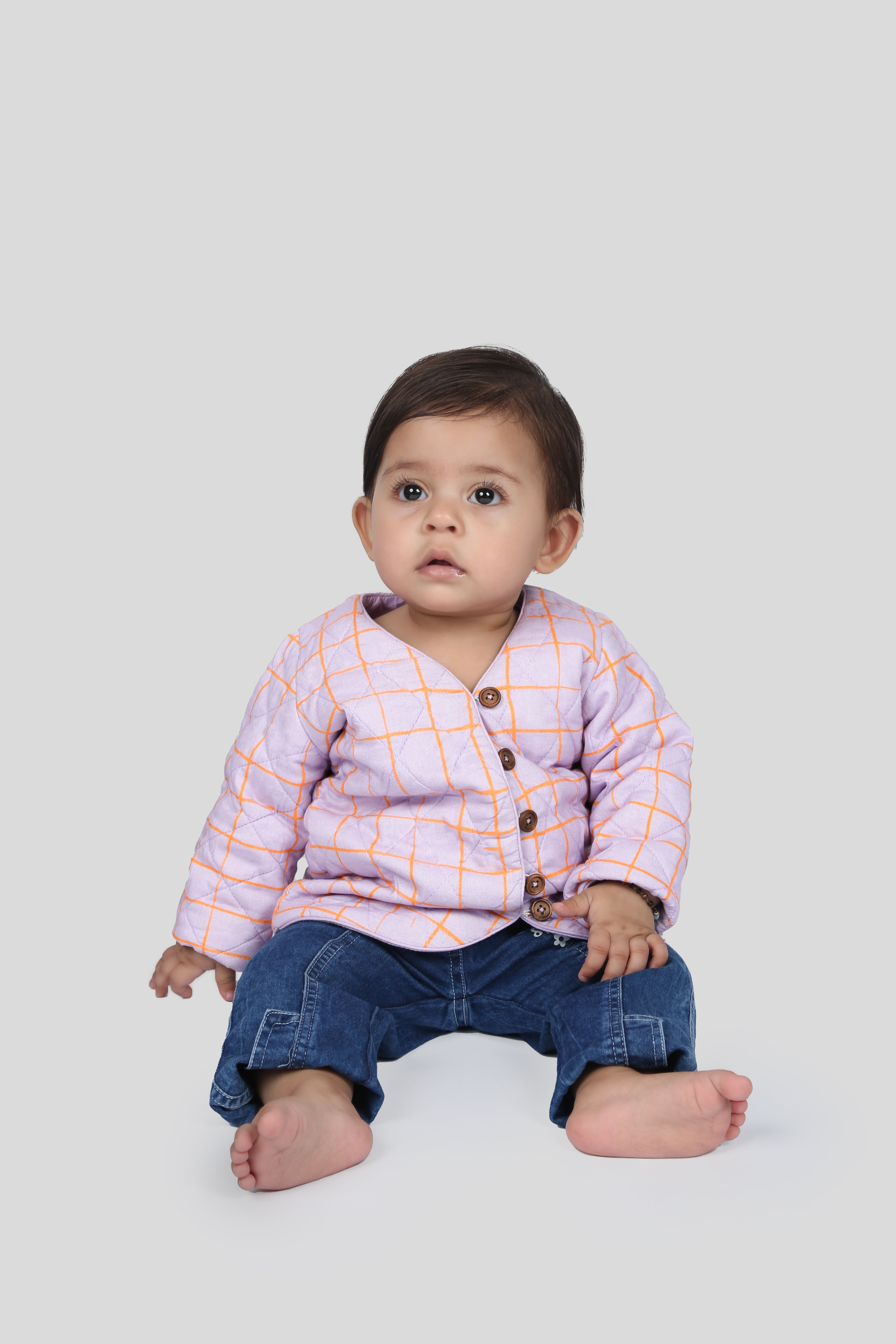 Quilted Jacket - Lavender Check