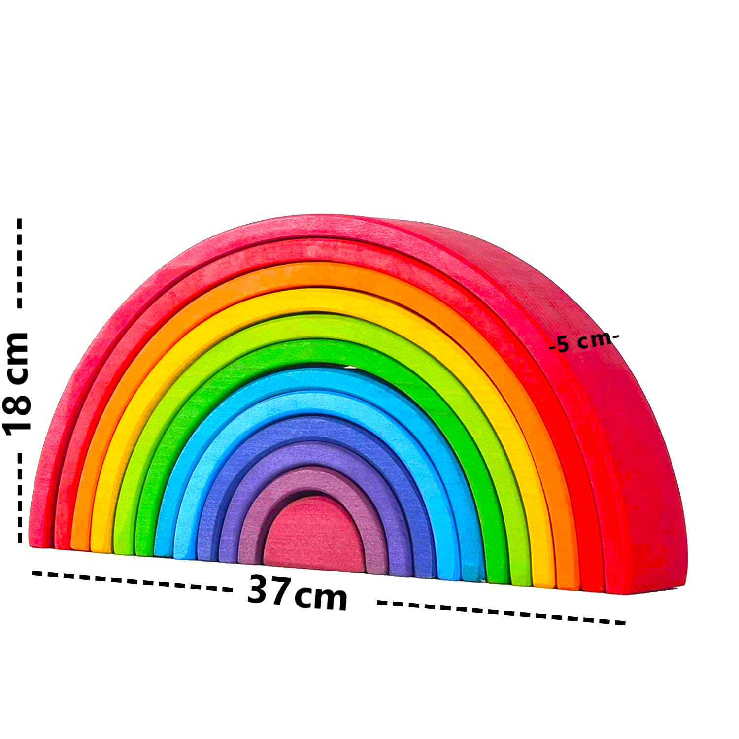Rainbow Stacker Large - 12 Pcs Earthytweens
