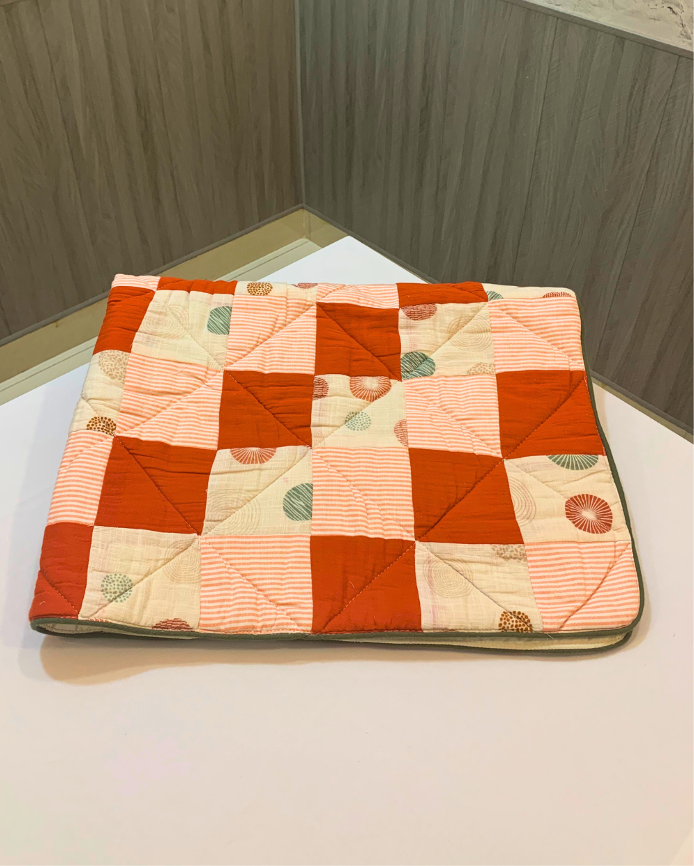 Newborn Baby Gift Box (Set of 4) | Orange Patchwork | Ideal for 0-12months