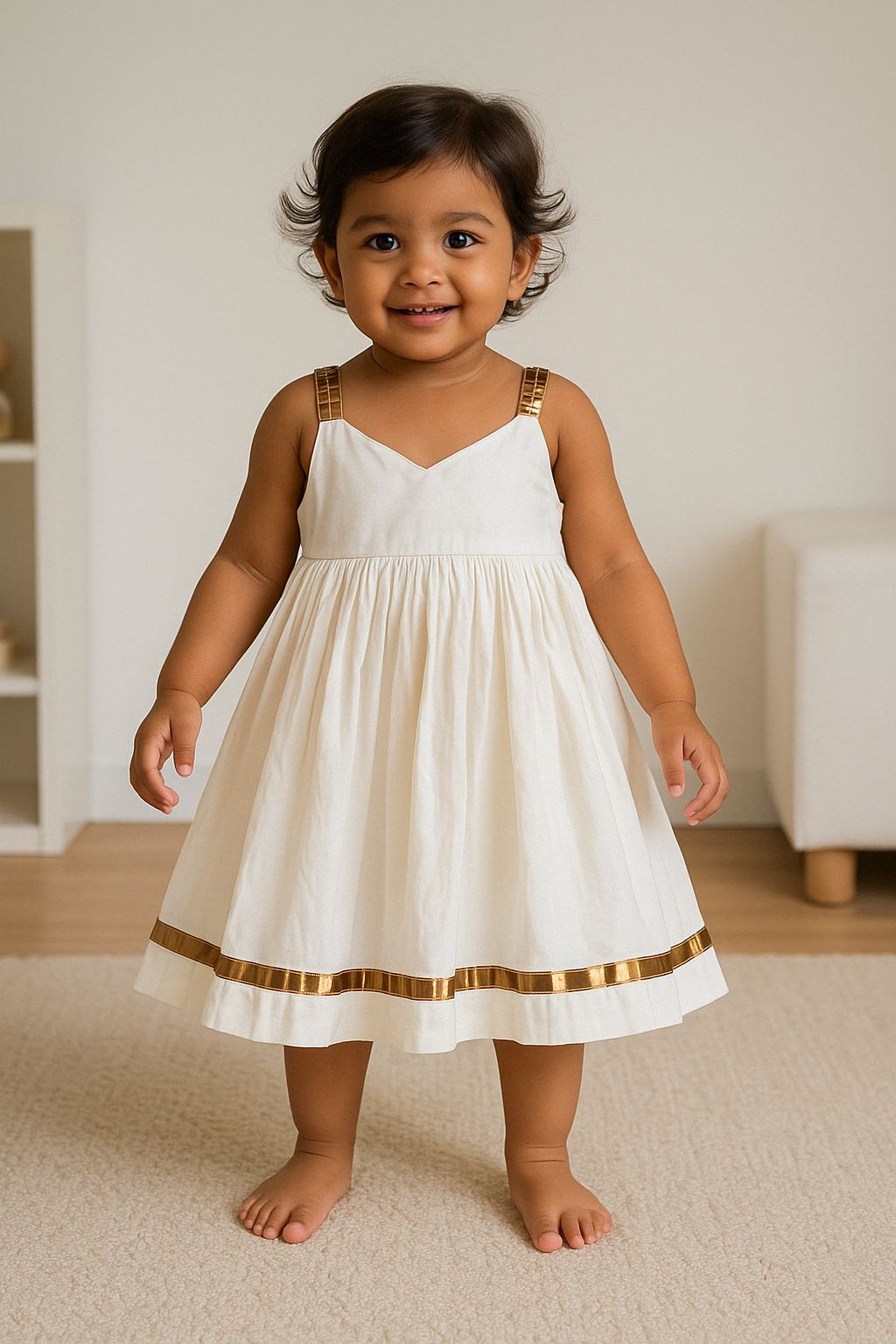 Pearl Elegance Chanderi Dress