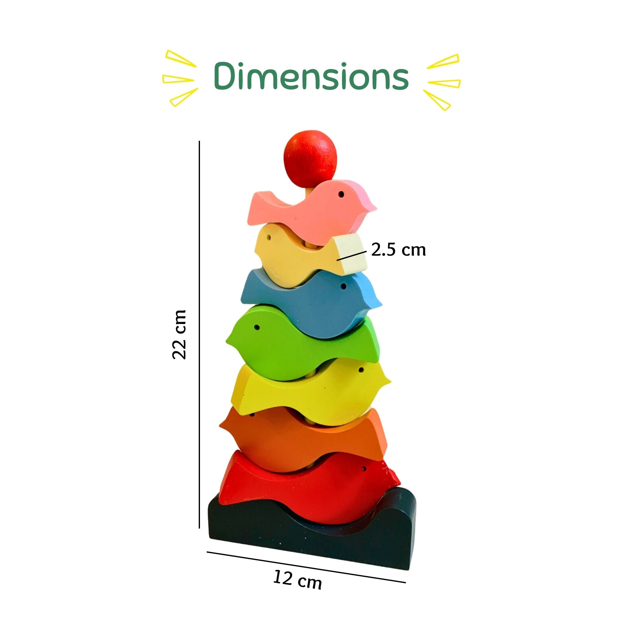 Wooden Bird Stacker