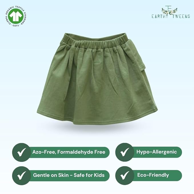 Basil Green Mini Skirt