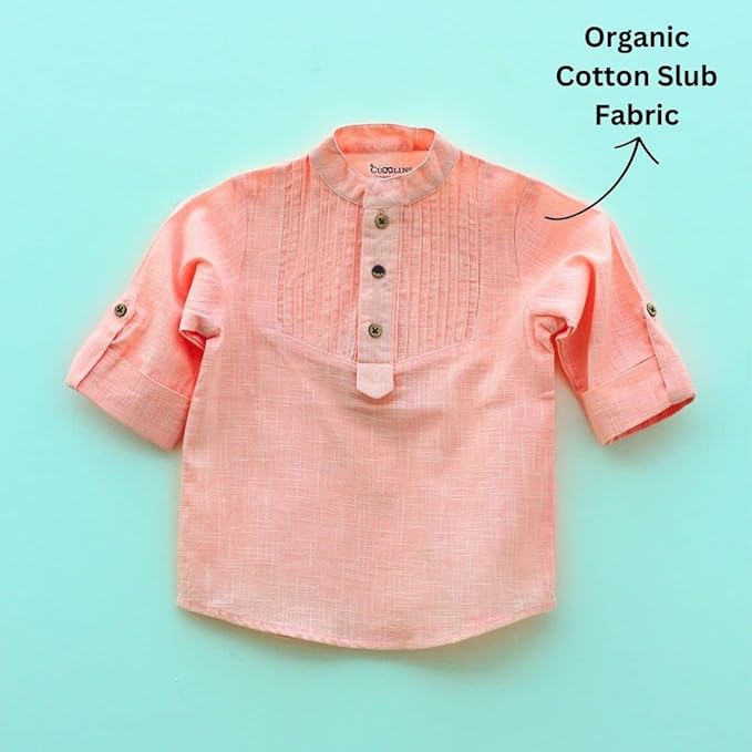 Soft Rose-Hued Pintuck Shirt