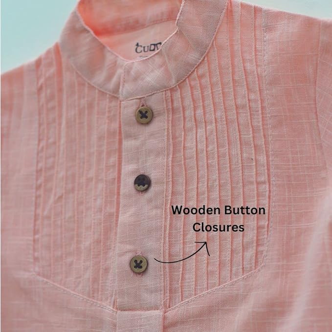 Soft Rose-Hued Pintuck Shirt