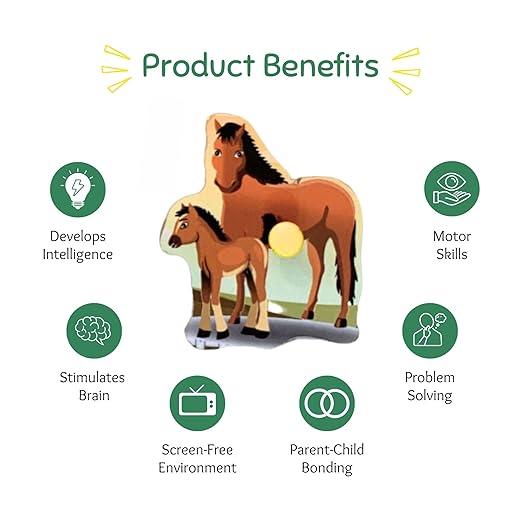 Domestic Animals Wooden Peg Puzzle