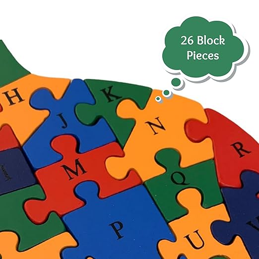 Wooden Giraffe Alphabets & Number Puzzle