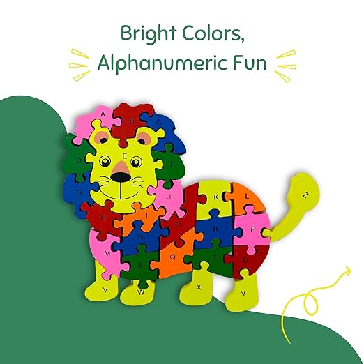 Smiling Lion Alphabet & Number Puzzle