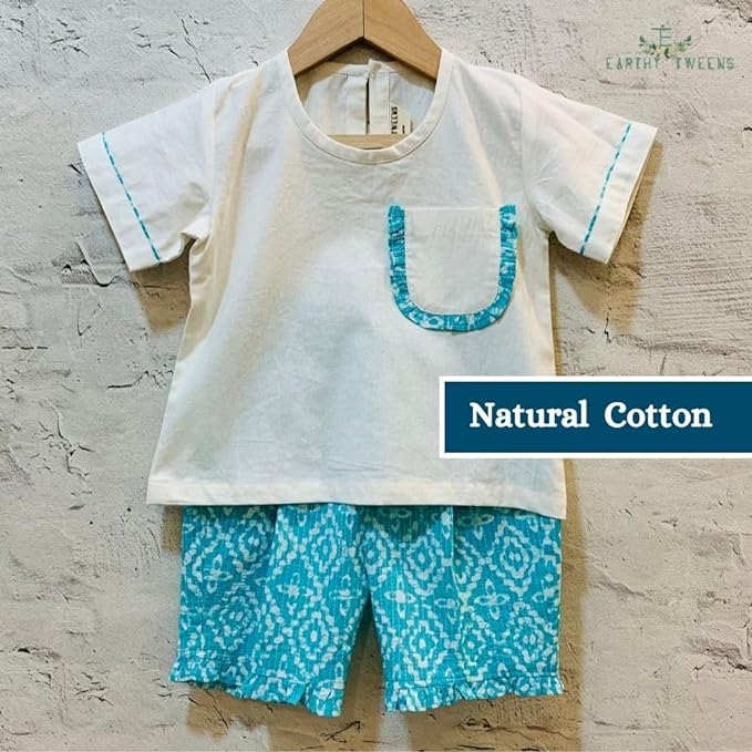 White top & Blue shorts Baby Set