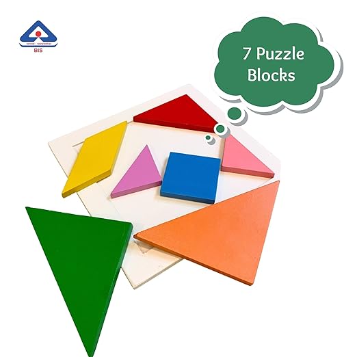 Wooden Tangram Puzzle - 7 Pieces