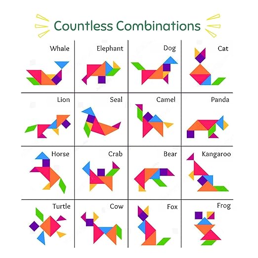 Wooden Tangram Puzzle - 7 Pieces