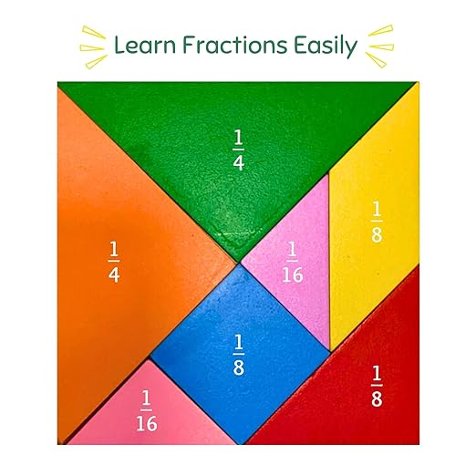 Wooden Tangram Puzzle - 7 Pieces