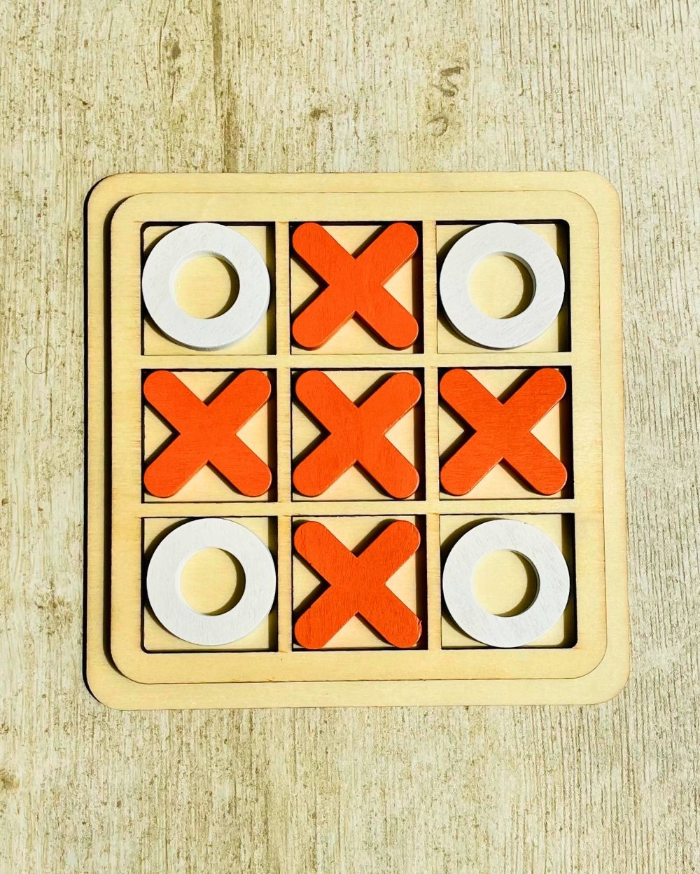 Tic Tac Toe Wooden Game