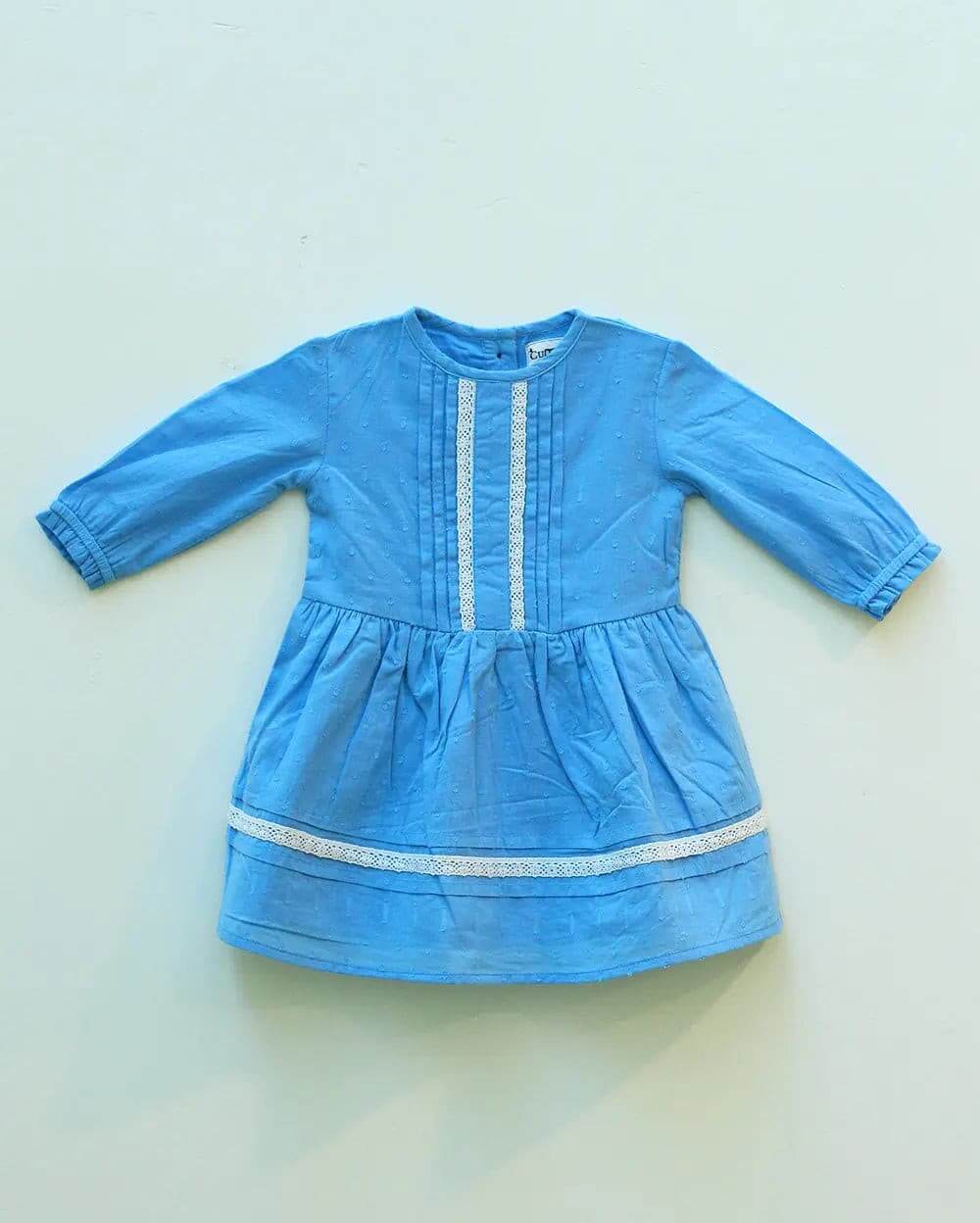 Organic Baby Blue Picnic Frock Eartyhtweens