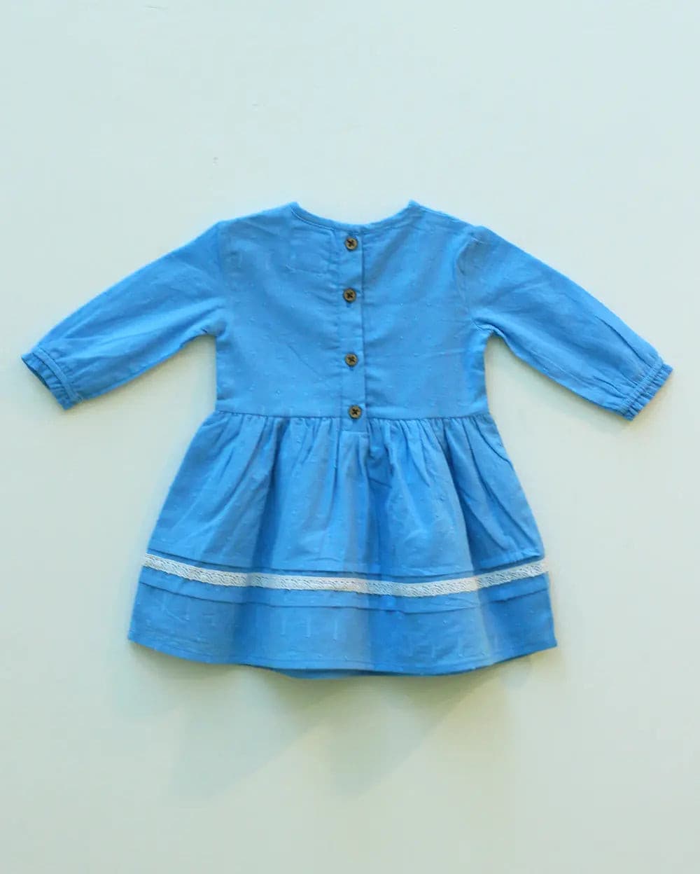 Organic Baby Blue Picnic Frock Eartyhtweens